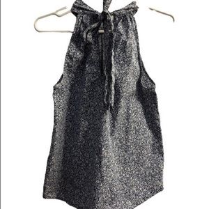 J.Crew blue sleeveless halter blouse